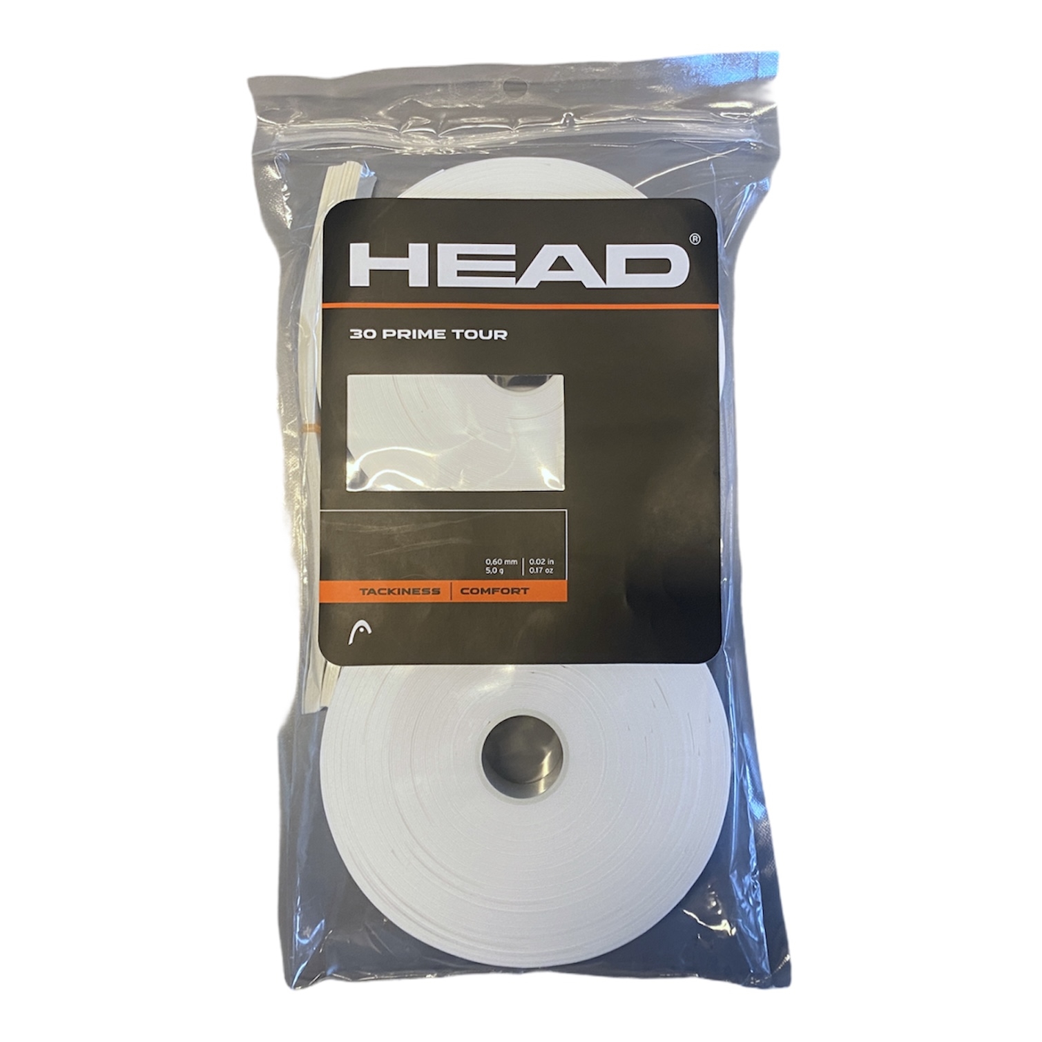 Head Prime Tour Overgrip (30-pak, White)